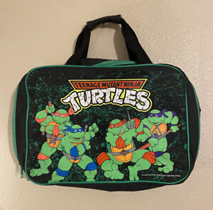 1989 Vintage Teenage Mutant Ninja Turtles Carry On Zip Travel Bag TMNT Nostalgia