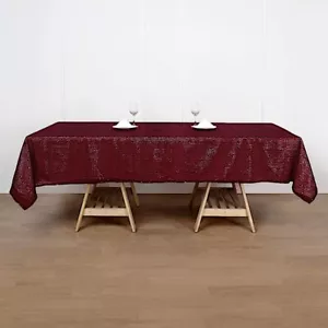 60" x 102" Sequin RECTANGULAR Tablecloth Dinner Wedding Linens Party Decorations - Picture 1 of 54
