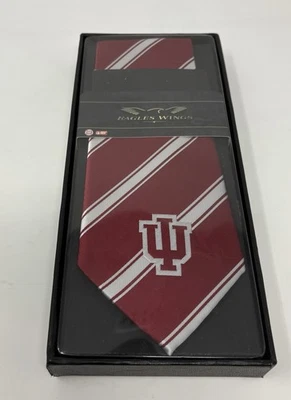Corbata Indiana Hoosiers para hombre NCAA University College logotipo corbata roja para el cuello nueva Foto 1 de 4