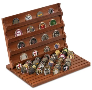 Challenge Münzhalter & Aufsteller - Massivholz Militär Münzständer für 1... - Bild 1 von 7