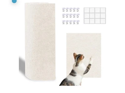 Cat Scratcher Mat Trimmable Self-Adhesive Cat Scratching Carpet Mat,for Sofas - Image 1 of 3