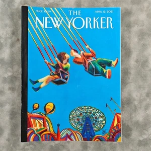 The New Yorker Magazine Apr 12 2021 Issue Amusement Park Cover No Label - Picture 1 of 1