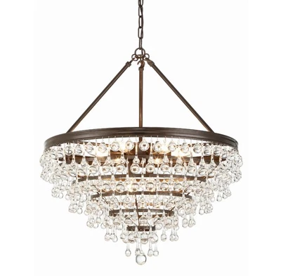 Araña Crystorama Lighting Group 137 Calypso 8 luces 25"W - Bronce Foto 1 de 4