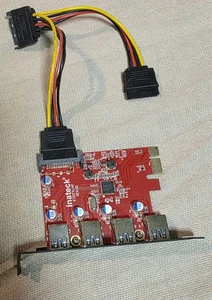 Inateck 4 Ports PCI-E to USB 3.0 Expansion Card KTU3FR-4P REV:3D - Picture 1 of 5