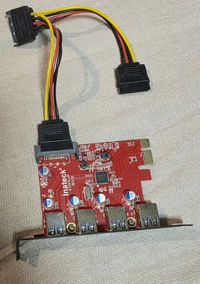 Inateck 4 Ports PCI-E to USB 3.0 Expansion Card KTU3FR-4P  REV:3D - Image 1 of 4
