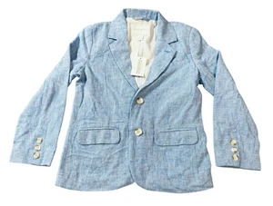 NWT Gymboree Special Occasion Size 8 Boy Linen Blazer Light Blue Preppy Light - Picture 1 of 10