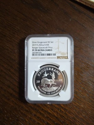 2019 South Africa Silver Krugerrand - Ranger Spacecraft Privy - POP 4! - Image 1 of 4