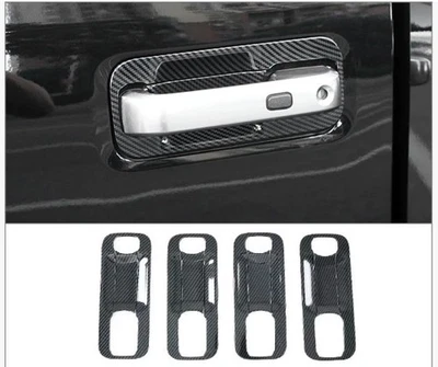 Tazón de puerta exterior estilo fibra de carbono para Ford F150 F-150 2015-21 Foto 1 de 4