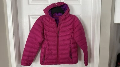 L.L. Chaqueta Bean Puffer Niña Talla 8 Rosa Nylon Cremallera Completa Invierno 600 Plumón Relleno Foto 1 de 4