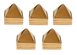 Metal Fengshui Vastu Pyramid - 5 pieces (Set of 3 : 91 Pyramids in Total, Golden - Picture 1 of 6