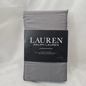 Fundas de almohada Lauren Ralph Lauren Dunham satén 2 KING gris carbón NUEVO PRECIO DE VENTA SUGERIDO POR EL FABRICANTE $50 - Imagen 1 de 4
