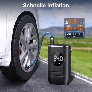 Elektrischer Luftkompressor-Inflator, aufladbare Reifenpumpe für Auto, MTB - Bild 1 von 8