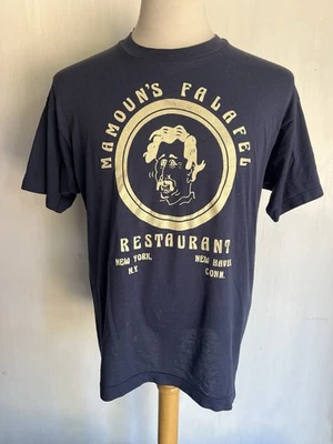 Camiseta Grande MAMOUN'S FALAFEL Oficial Vintage Años 80 New York Haven Pantalla Estrellas Foto 1 de 4