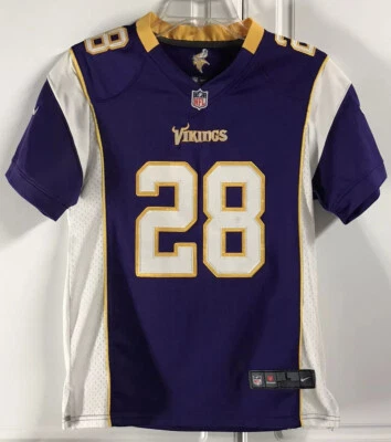 Camiseta Adrian Peterson NIKE Minnesota Vikings Cosida NFL Juvenil Grande L Foto 1 de 4
