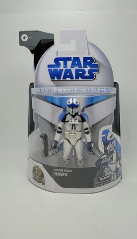 Star Wars The Black Series CLONE PILOT HAWK 6" Figure NIB CLONE WARS Cover