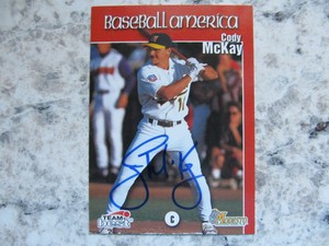 A's Cody McKay Signed Autographed 1999 Baseball America #65 Modesto A's Mint