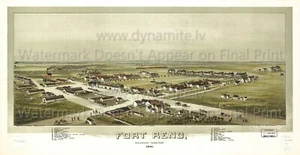 Vintage Map Fort Reno, Oklahoma Territory 1891.USA POSTER PRINT WALL DECOR - Picture 1 of 1
