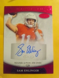 Sam Ehlinger 2021 Sage RED Rookie Auto RC Autograph Indianapolis Colt NEW & MINT - Picture 1 of 5