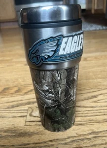 Philadelphia Eagles Real Tree Outdoors 16oz NFL Mug Coffee Stainless Steel Camo - Picture 1 of 7
