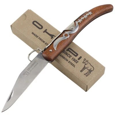 Okapi Keyring Lock Brown Folder Pocket Knife 5.5" Closed KO9070 - Image 1 of 4
