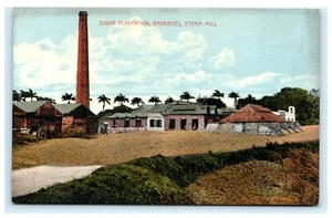 Postal de molino de vapor Sugar Plantation Barbados W.L. Johnson D4 - Imagen 1 de 2