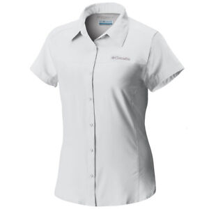 New Womens Columbia "Meadowgate" Omni-Shade Vented Short Sleeve Shirt Plus Size