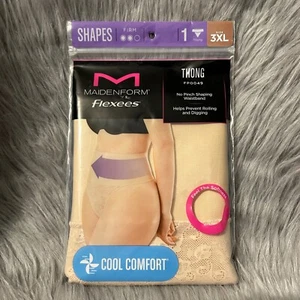 Tanga Maidenform Flexees para mujer talla 3XL beige ropa moldeadora ropa interior panty - Imagen 1 de 5