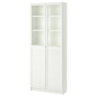 IKEA BILLY bookcase with panel/glass doors 80x202x30 cm white
