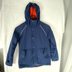 L.L. Bean Boundless Softshell Jacket Kids M10-12 Navy Hooded Pocket Long Sleeve - Picture 1 of 15