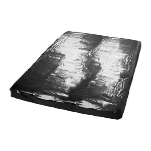 Lack-Laken Vinyl Schwarz 180x260cm flutschig Bett-Laken Nass-Spiele frei Haus - Bild 1 von 2