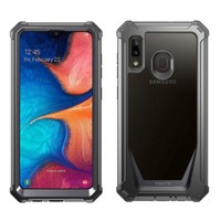 Poetic Clear Cover For Samsung Galaxy A20 Case w/Built-in-Screen Protector Black