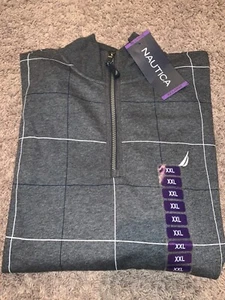 NWT Men’s Nautica Dark Gray 1/4 Zip Pullover Size XXLARGE - 2XL MSRP $79.50 - Picture 1 of 7