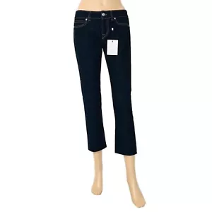Gianfranco GF Ferre Jeans Cropped Straight Dark Blue jeans Size W26 / IT40 / UK8 - Picture 1 of 11