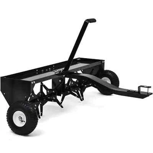 48" 122CM Tow Plug Lawn Aerator Lawn Spike Aerator Lawn& Garden Steel Heavy Duty - Picture 1 of 7