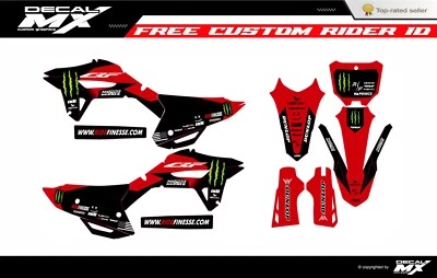 SE ADAPTA A HONDA CRF250R (2022 a 2024) CRF450R (2021 a 2024) Kit gráfico calcomanías crf Foto 1 de 2