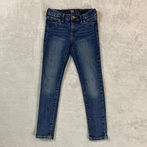 Gap Denim Regular Stretch Super Skinny Medium Wash Jeans Kids Girls Size 7 - Picture 1 of 8