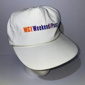 Vintage Kansas City Airport Weekend Lounge Pass Snapback Cap White MCI - Picture 1 of 7
