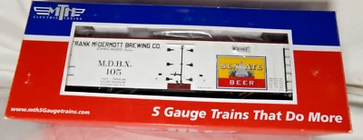 American Flyer / MTH 35-78016 Senate Beer  40' Woodside Reefer / S Gauge / NIB - Image 1 of 2