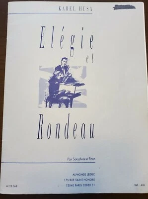 Elegie et Rondeau by Karel Husa for Alto Saxophone and Piano - Sheet Music - Image 1 of 2