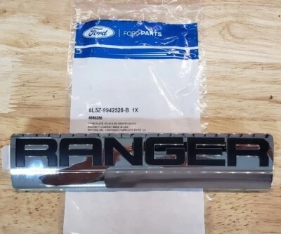 NEW 2006-2011 Ford Ranger Chrome Tailgate Nameplate / Emblem, OEM Foto 1 de 3