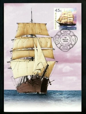 Postal History Australia FDC #1729-1732 SET OF 4 Maximum tall ships sailing 1999 - Image 1 of 4