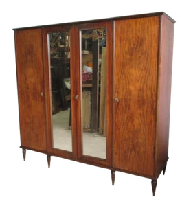 Armadio vintage quattro ante con specchio - modernariato - anni 50 60 - Foto 1 di 12