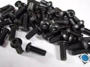 (50) 3/8" x 1" Black Oxide Hex Drive Button Cap Screw Bolts 3/8-16 - Picture 1 of 1