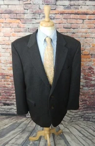 Unbranded Charcoal Grey 48R 100% CASHMERE Lined Sport Coat Blazer Jacket EUC - Picture 1 of 9