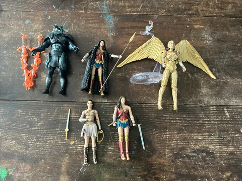 DC Comics Wonder Woman Figure Lot With BAF Ares Mattel & McFarlane Cover