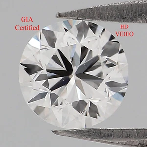 0.52 CT GIA Certified Natural Loose Round Diamond 5.00 MM White-E Color L2981 - Picture 1 of 9