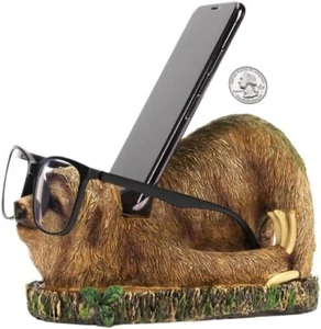 Peaceful Sloth Multi-Functional Desktop Organizer | Cell Phone Stand | Tablet St - Picture 1 of 3