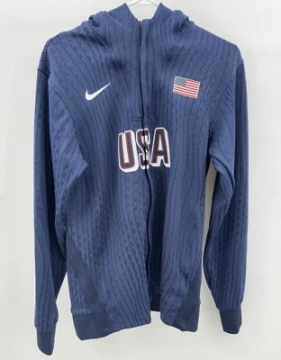 Nike Team USA 2024 Basketball Olympics Full Zip Hoodie Jacket SMALL FQ0306-451 - Image 1 of 4