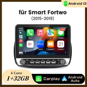 Android 13 Autoradio Carplay GPS Nav WIFI BT Für Benz Smart Forfour Fortwo 15-19 - Bild 1 von 17