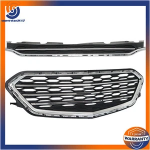 For Chevrolet Equinox 2016 2017 Chrome 2Pcs Front Bumper Upper & Lower Grille - Picture 1 of 17